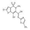 6-Chloro-4-hydroxy-2-methyl-N-(5-methyl-2-thiazolyl)-2H-thieno[2,3-e]-1,2-thiazine-3-carboxamide 1,1-Dioxide

(100mg/vial) of picture