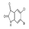 6-Bromo-5-chloro-1H-indole-2,3-dione(250mg/vial) of picture