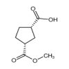 (1R,3S)-1,3-Cyclopentanedicarboxylic Acid 1-Methyl Ester(1g/vial) of picture